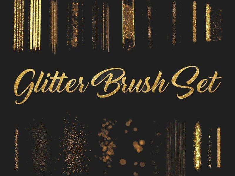 procreate金粉金箔笔刷亮片散粉素材